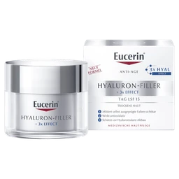 Eucerin Hyaluron-Filler Przeciwzmarszczkowy krem na dzień z kwasem hialuronowym do skóry suchej SPF 15 
