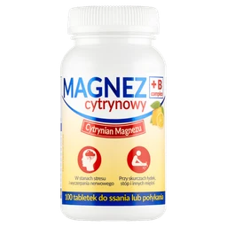 Magnez B Complex cytrynowy tabletki do ssania 