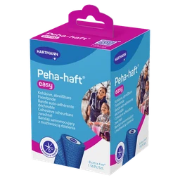 Peha-haft easy 8cm x 4m bandaż samomocujący, niebieski 