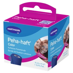 Peha-haft Color, niebieski 4cm x 4m bandaż samomocujący 