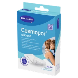 Cosmopor silicone opatrunek chłonny z silikonową warstwą kontaktową (7,2 cm x 5 cm) 