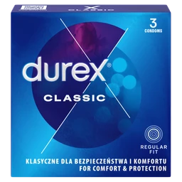 Durex Classic, prezerwatywy ze środkiem nawilżającym 