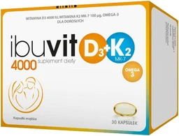 Ibuvit D3 4000 + K2 MK-7 Omega 3 kapsułki - 30 szt./opak