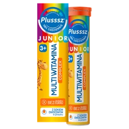 Plusssz Junior Multiwitamina Complex tabletki musujące o smaku owoców tropikalnych - 20 szt./opak