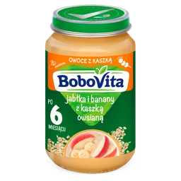 BoboVita, deserek jabłka i banany z kleikiem owsianym, 6m+ -  190 g