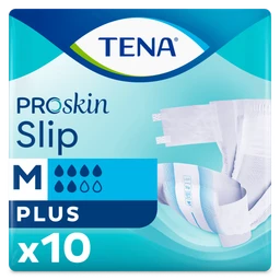 Tena Slip Proskin Plus, pieluchomajtki, rozmiar M, 73-122 cm - 10 szt./opak