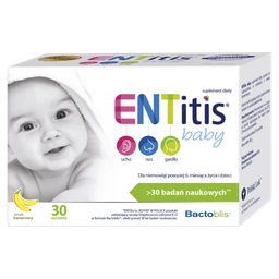 ENTitis Baby smak bananowy proszek - 30 saszetek