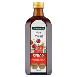 Premium Rosa Syrop z róży i malin - 250 ml