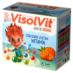 Visolvit Junior Orange proszek musujący o smaku pomarańczowym - 30 szt./opak