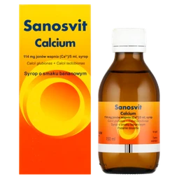 Sanosvit Calcium 114 mg Ca2+/5 ml syrop - 150 ml