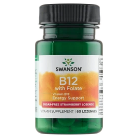 Swanson Vitamin B-12, Folic Acid, suplement diety - 60 tabletek