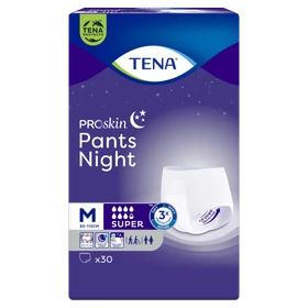 Tena Pants Proskin Super Night, medium 80-110 cm, majtki chłonne na noc - 30 szt./opak