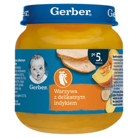 Gerber obiadek indyk z dynią i ziemniaczkami dla niemowląt powyżej 5 miesiąca życia - 125 g