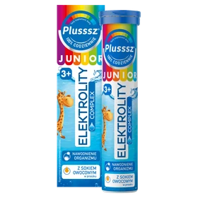 Plusssz Junior Elektrolity Complex tabletki musujące o smaku pomarańczowym - 20 szt./opak