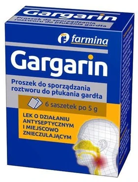 Gargarin proszek do sporządzenia roztworu do płukania gardła - 5 g x 6 saszetek