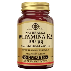 Solgar Naturalna Witamina K2 100 µg kapsułki - 50 szt./opak