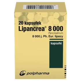 Lipancrea 8000 8 000 j.Ph. Eur. Lipazy kapsułki - 20 szt./opak