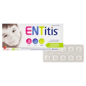 ENTitis pastylki do ssania (smak truskawkowy) - 30 szt./opak