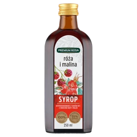 Premium Rosa Syrop z róży i malin - 250 ml