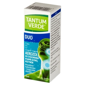 Tantum Verde Duo (1,5 mg + 5 mg)/ml aerozol do stosowania w jamie ustnej, roztwór - 15 ml