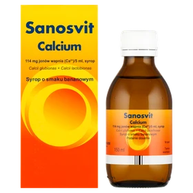 Sanosvit Calcium 114 mg Ca2+/5 ml syrop - 150 ml