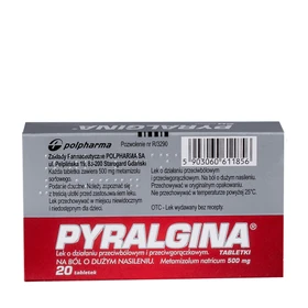 Pyralgina 500 mg tabletki - 20 szt./opak