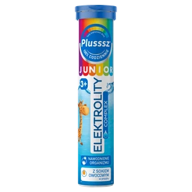 Plusssz Junior Elektrolity Complex tabletki musujące o smaku pomarańczowym - 20 szt./opak