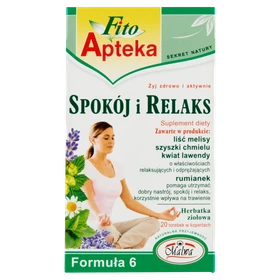 Formuła 6 Spokój i Relaks zioła do zaparzania - 20 torebek 2 g