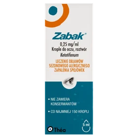 Zabak 0,25 mg/ml krople do oczu, roztwór - 5 ml