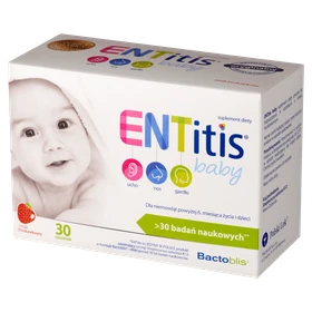 ENTitis Baby smak truskawkowy proszek - 30 saszetek