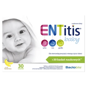 ENTitis Baby smak bananowy proszek - 30 saszetek