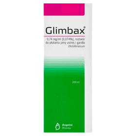 Glimbax 0,74 mg/ml roztwór do płukania j. ustnej i gardła - 200 ml