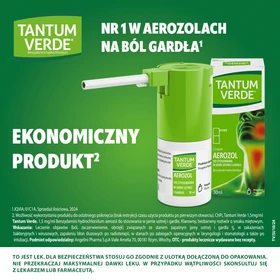Tantum Verde 1,5 mg/ml aerozol do stosowania w jamie ustnej i gardle - 30 ml