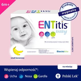ENTitis Baby smak bananowy proszek - 30 saszetek