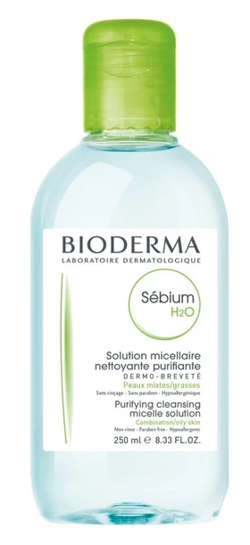 Bioderma Sebium H2O, antybakteryjny płyn micelarny do oczyszczania twarzy - 250 ml