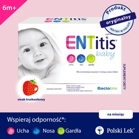 ENTitis Baby smak truskawkowy proszek - 30 saszetek