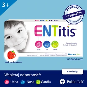 ENTitis pastylki do ssania (smak truskawkowy) - 30 szt./opak