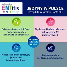 ENTitis Baby smak truskawkowy proszek - 30 saszetek