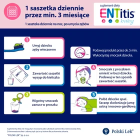 ENTitis Baby smak bananowy proszek - 30 saszetek