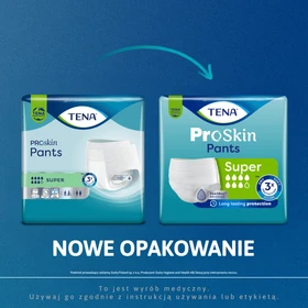 Tena Pants ProSkin Super, majtki chłonne, rozmiar L - 12 szt./opak