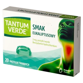 Tantum Verde smak eukaliptusowy 3 mg pastylki twarde - 20 szt./opak