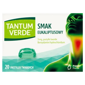 Tantum Verde smak eukaliptusowy 3 mg pastylki twarde - 20 szt./opak