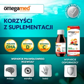 Omegamed Odporność 1+, suplement diety - 140 ml