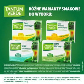 Tantum Verde smak eukaliptusowy 3 mg pastylki twarde - 20 szt./opak