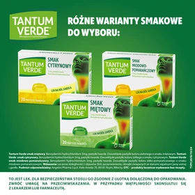 Tantum Verde smak cytrynowy 3 mg pastylki twarde - 20 szt./opak